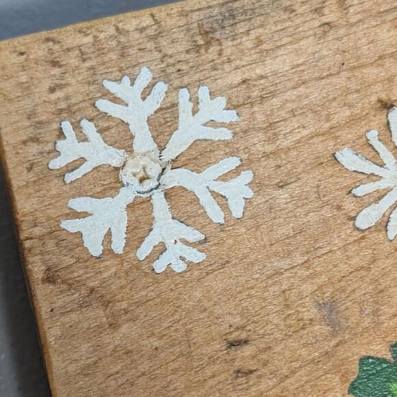 Wooden plank hand painted signed Christmas Tree Truck rustic Primitive hanging - Picture 6 of 8